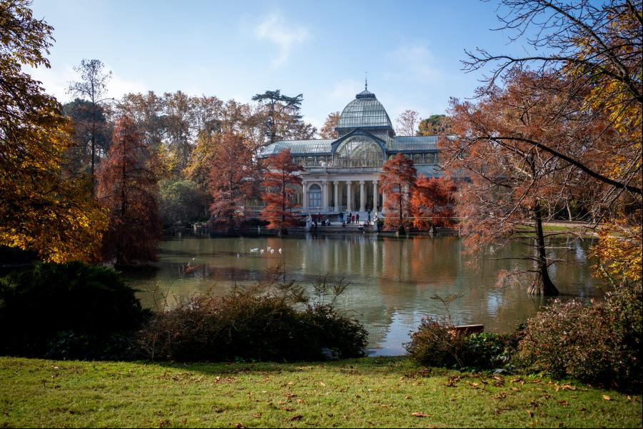 Paisaje de otoño en Madrid, España